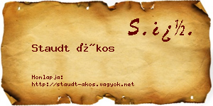 Staudt Ákos névjegykártya