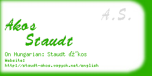 akos staudt business card